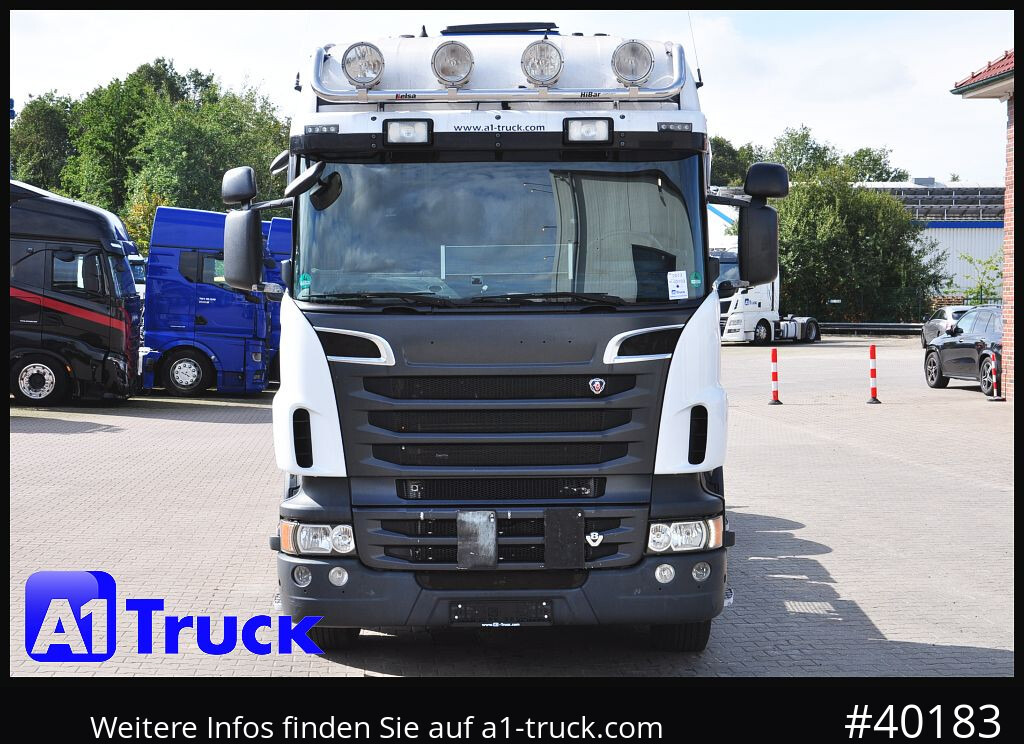 Camion ampliroll SCANIA R500, V8,, Meiller, Liftachse,