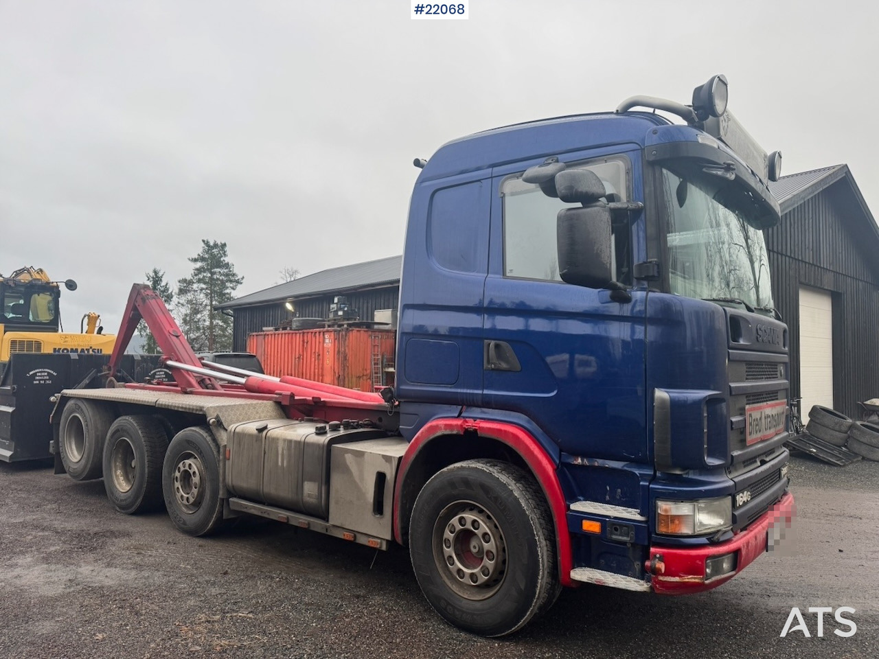 Camion ampliroll Scania 2003 Scania R164 580 8x2 Tridem Krokbil