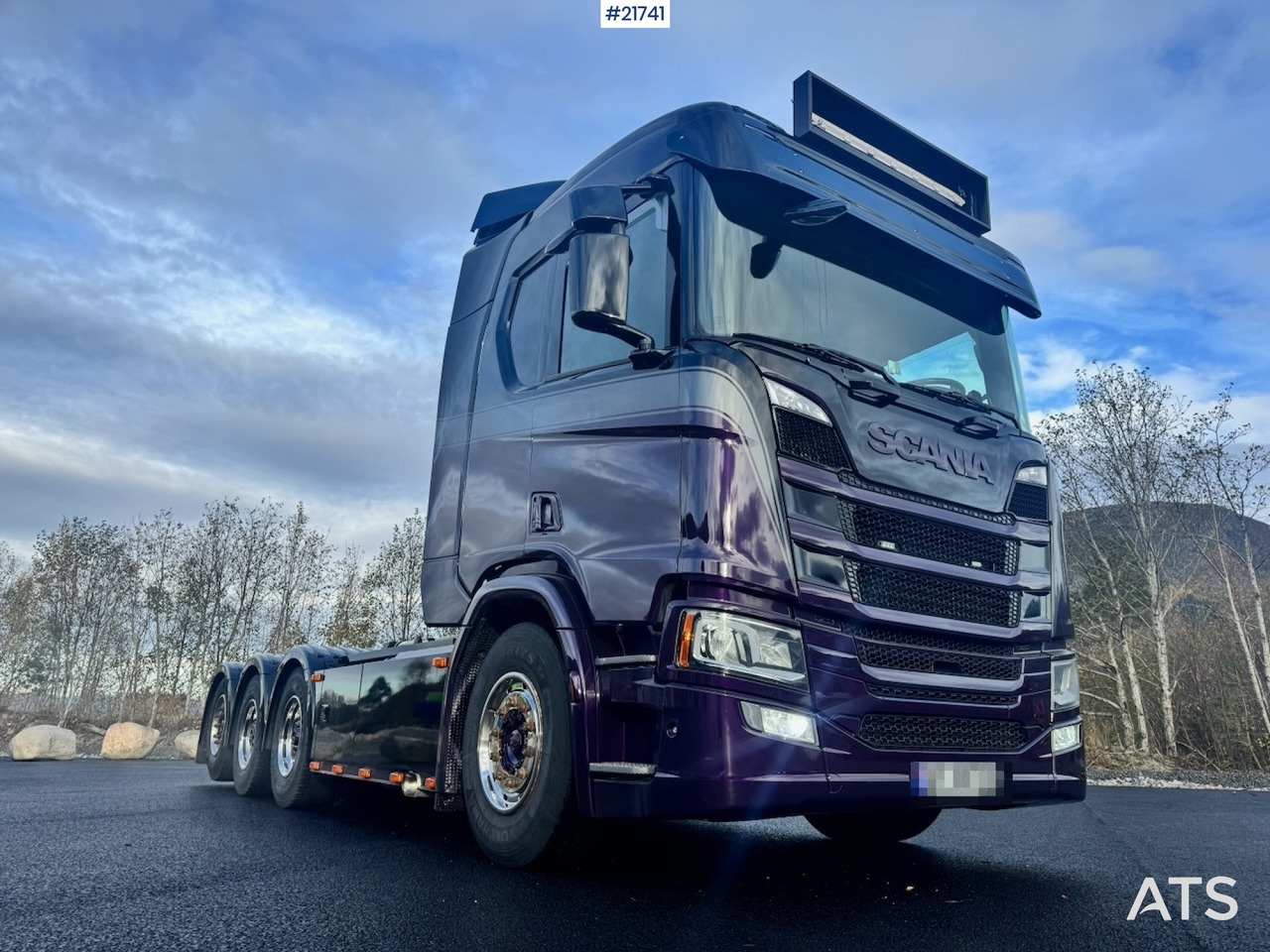 Camion ampliroll Scania 2018 Scania R580 Tridem Krokbil m/ Kranhydraulikk. Nylakkert!