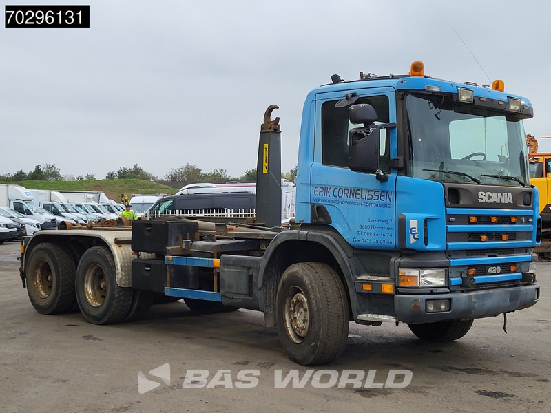 Camion ampliroll Scania 420 6X4 20tons Marrel THM 20000 Manual Retarder Steelsuspension Euro 3