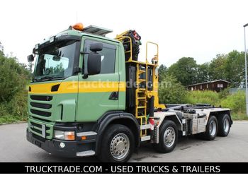 Camion ampliroll Scania G440 LB 8x4 Haken + Kran