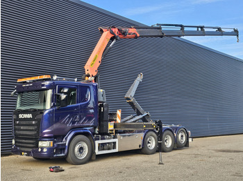 Camion ampliroll Scania G490 8x4*4 / PALFINGER CRANE + HOOKLIFT
