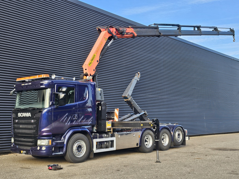 Camion ampliroll Scania G490 8x4*4 / PALFINGER CRANE + HOOKLIFT