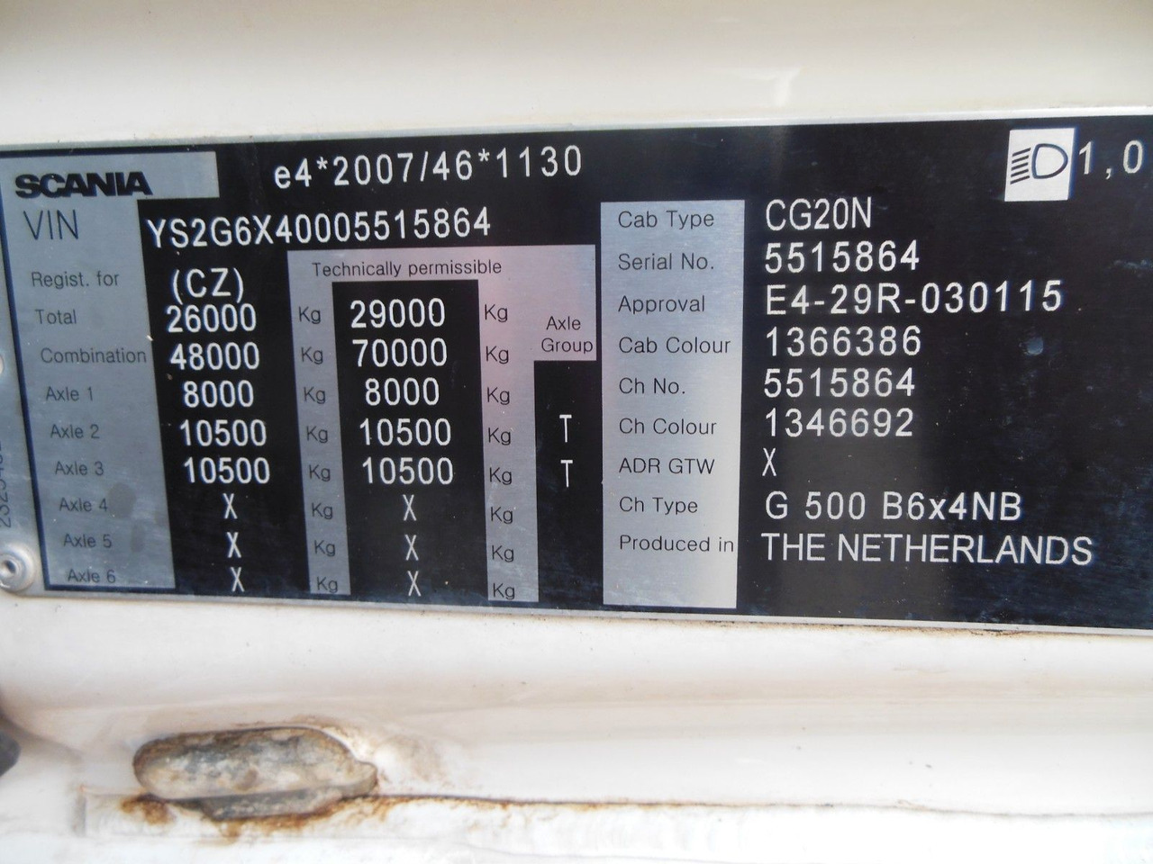 Camion ampliroll Scania G500, 6X4, VOLL LUFT, PALFINGER T20