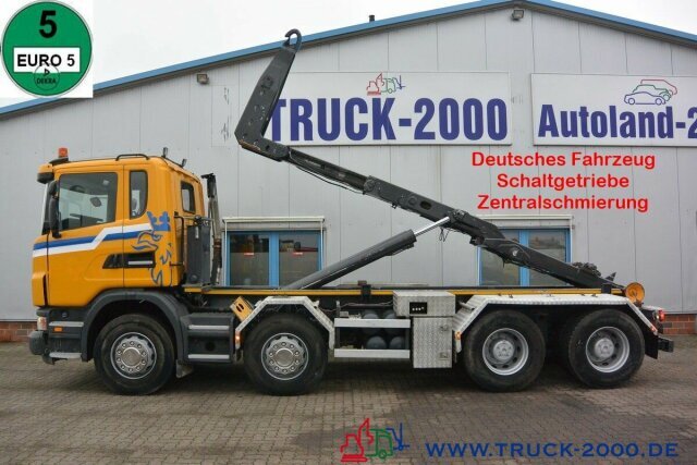 Camion ampliroll Scania G 480 8x4 Knick-Schub Haken 24 Tonnen Retarder