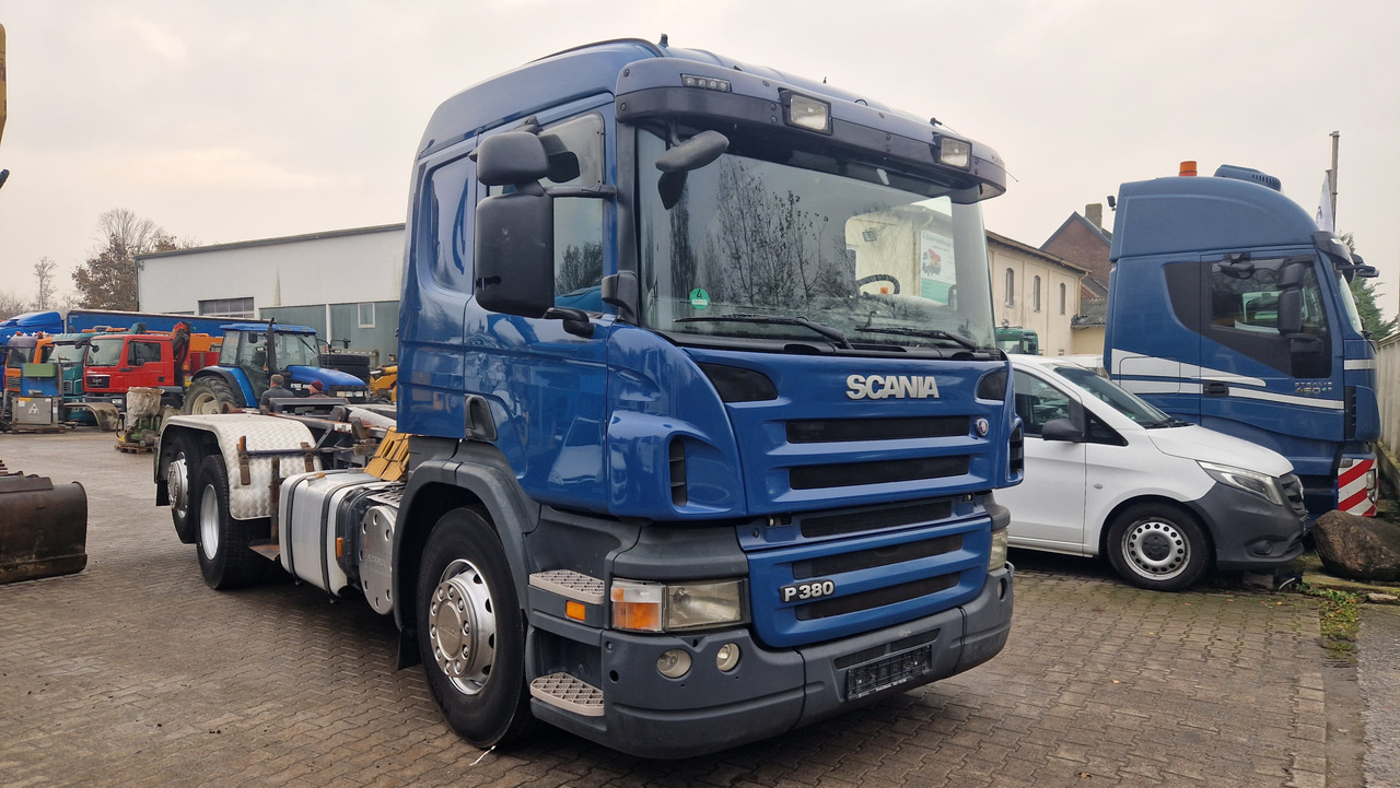 Camion ampliroll Scania P380 VDL Haken Lenk-Liftachse
