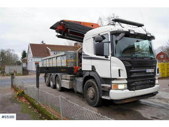 Camion ampliroll Scania P420LB8X4*4HHA Crane truck with Palift 22 000 kgs