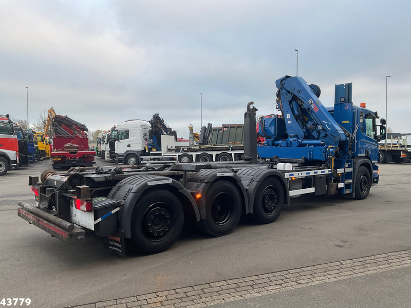 Camion ampliroll Scania P 360 8x2 Hiab 21 Tonmeter laadkraan