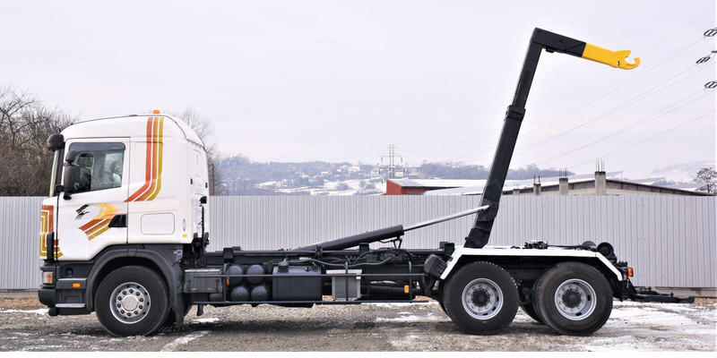 Camion ampliroll Scania R124 470 Abrollkipper * 6x2 * Motor Problem