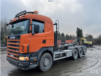 Camion ampliroll  Scania R164 Tridem Truck Swap body (VIDEO)