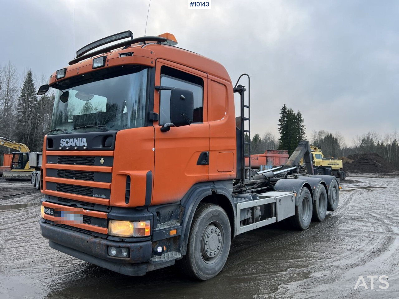 Camion ampliroll Scania R164 Tridem Truck Swap body (VIDEO)