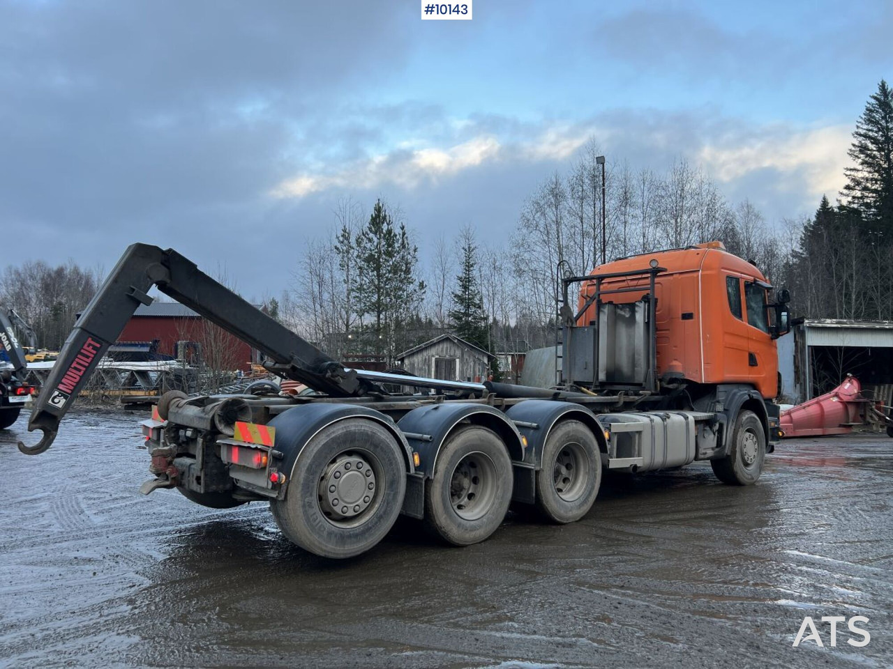 Camion ampliroll Scania R164 Tridem Truck Swap body (VIDEO)