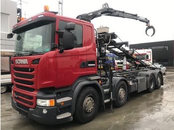 Camion ampliroll Scania R410 EURO 6 8x2 KRAAN + CONTAINERSYSTEEM