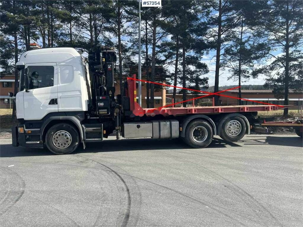 Camion ampliroll Scania R410 LB 6x2 Crane truck with Hiab crane and multil