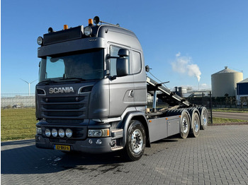 Camion ampliroll Scania R450 HANDGESCHAKELD, KABELSYSTEEM, ALCOA, LEATHER.