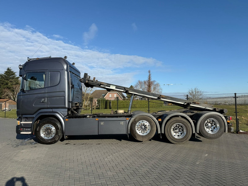 Camion ampliroll Scania R450 HANDGESCHAKELD, KABELSYSTEEM, ALCOA, LEATHER.