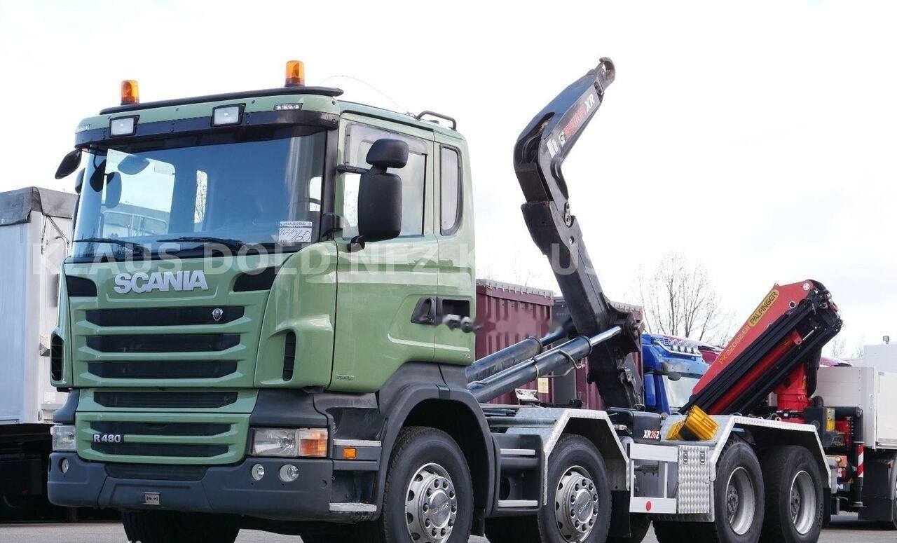 Camion ampliroll Scania R480 Hook lift truck 8x4