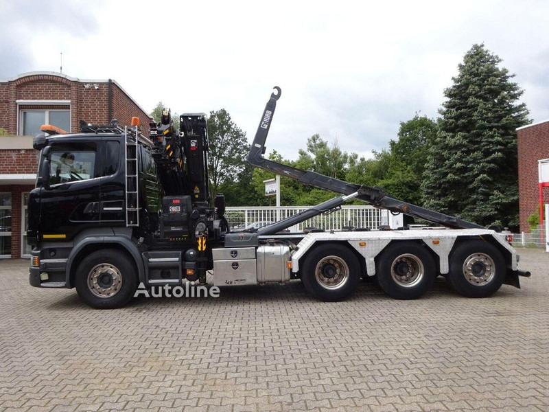 Camion ampliroll Scania R490 - Hook lift truck + crane 8x4