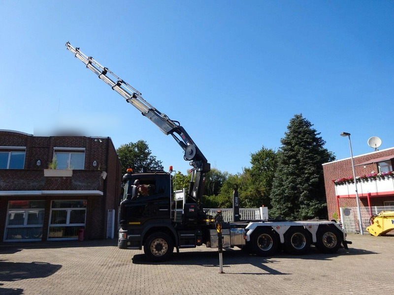 Camion ampliroll Scania R490 - Hook lift truck + crane 8x4