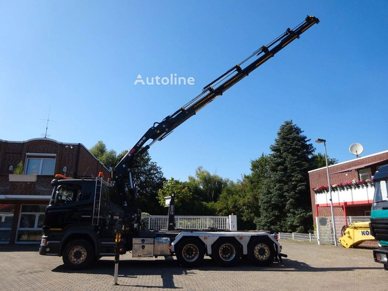 Camion ampliroll Scania R490 - Hook lift truck + crane 8x4
