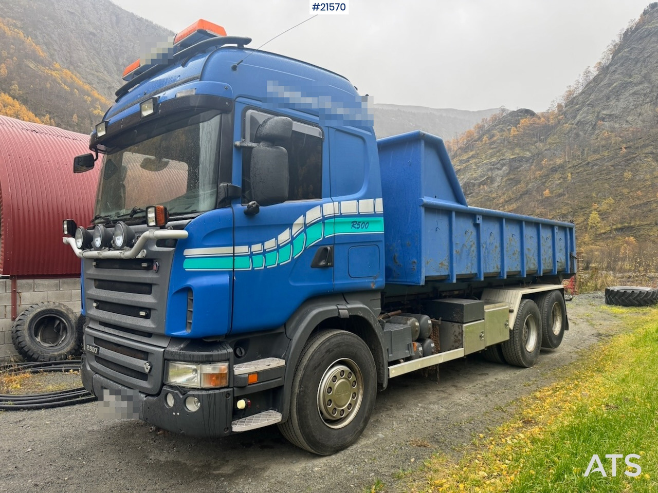 Camion ampliroll Scania R500 Krokbil m/ Kasse