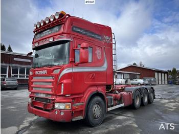 Camion ampliroll  Scania R500 Tridem Hooklift (VIDEO)