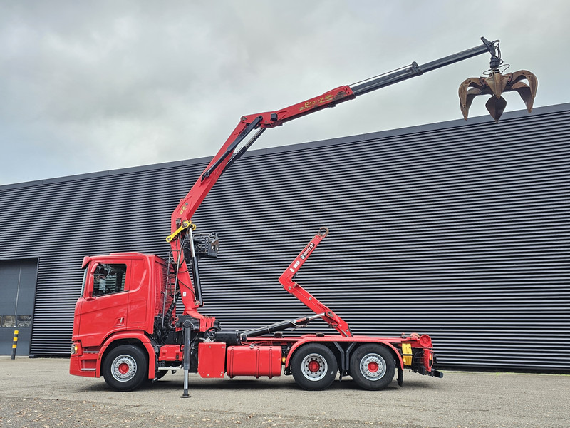 Camion ampliroll Scania R520 V8 6x2/4 / EPSILON CRANE + HOOKLIFT