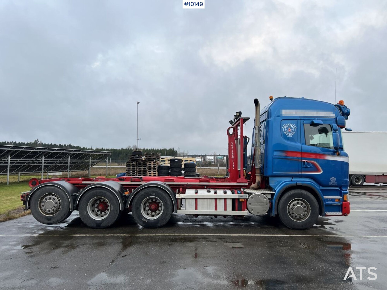 Camion ampliroll Scania R560 Tridem Hooklift Truck