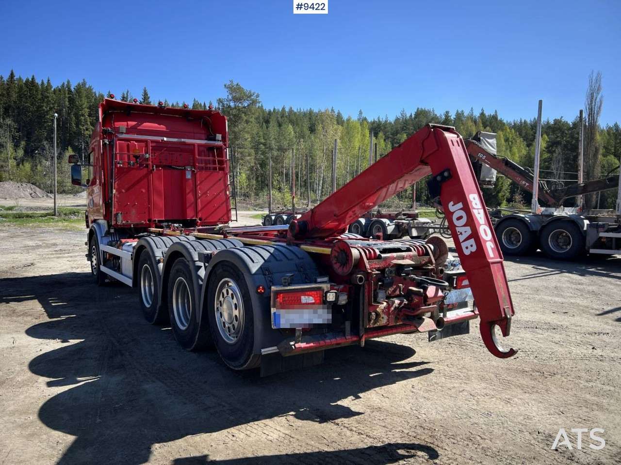 Camion ampliroll Tridem Hooklift Truck Scania G490 with plow brackets