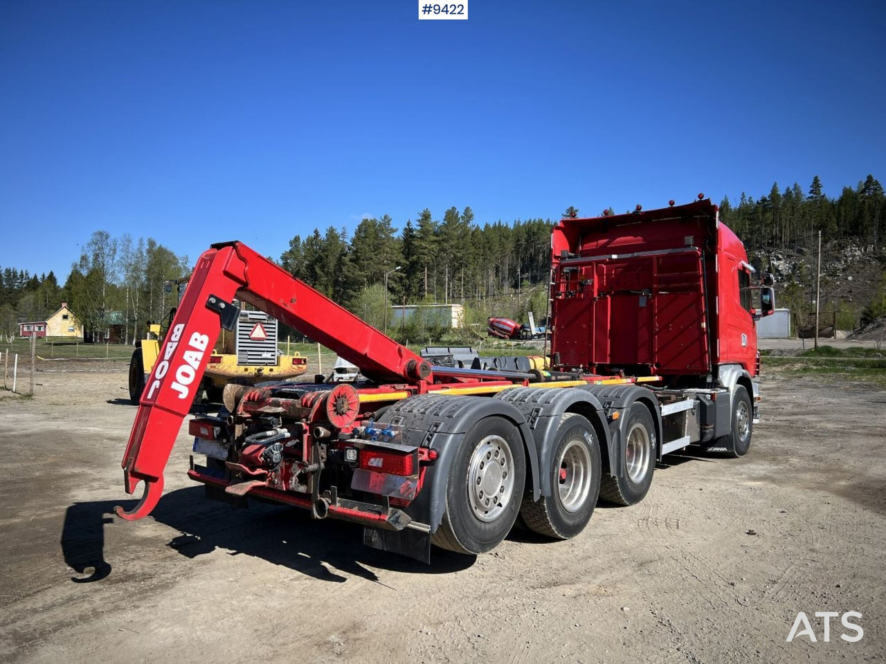 Camion ampliroll Tridem Hooklift Truck Scania G490 with plow brackets