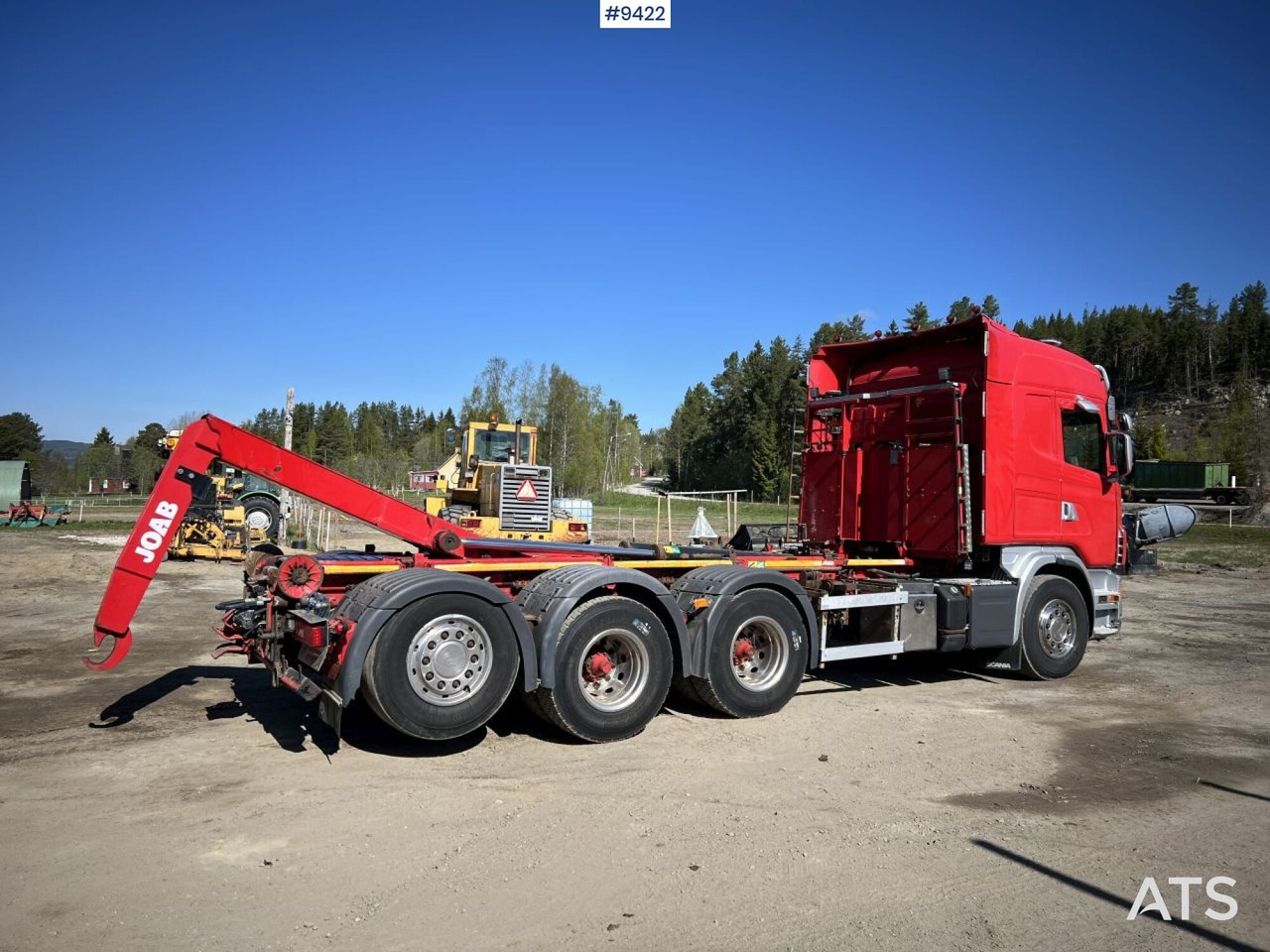 Camion ampliroll Tridem Hooklift Truck Scania G490 with plow brackets