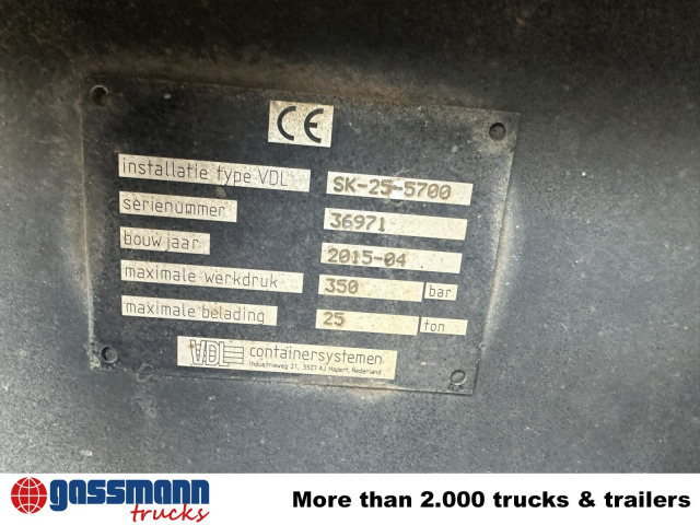 Camion ampliroll VDL SK-25-5700 Schub-Knick Abrollanlage, Dautel