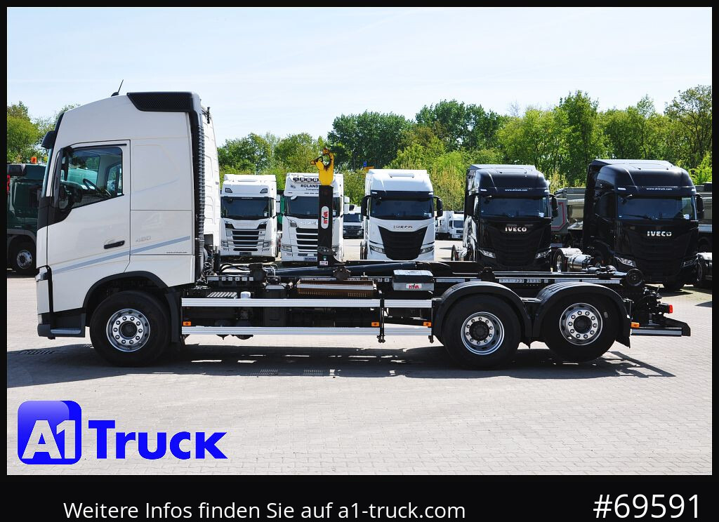 Camion ampliroll VOLVO FH 460 XL, HYVA Abrollkipper, Liftachse,