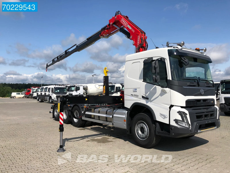 Camion ampliroll Volvo FMX 500 8X4 Fassi F275A.0.26 Kran 26 Tonnes Lift-Lenkachse Euro 6