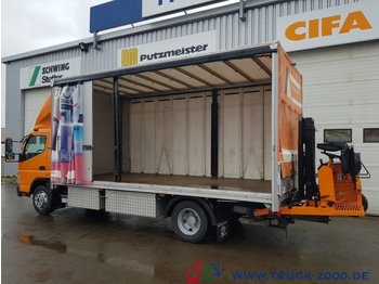 Camion bâche Mercedes-Benz Canter 9C18 Edscha inkl. Mitnahmestapler 1.5t.
