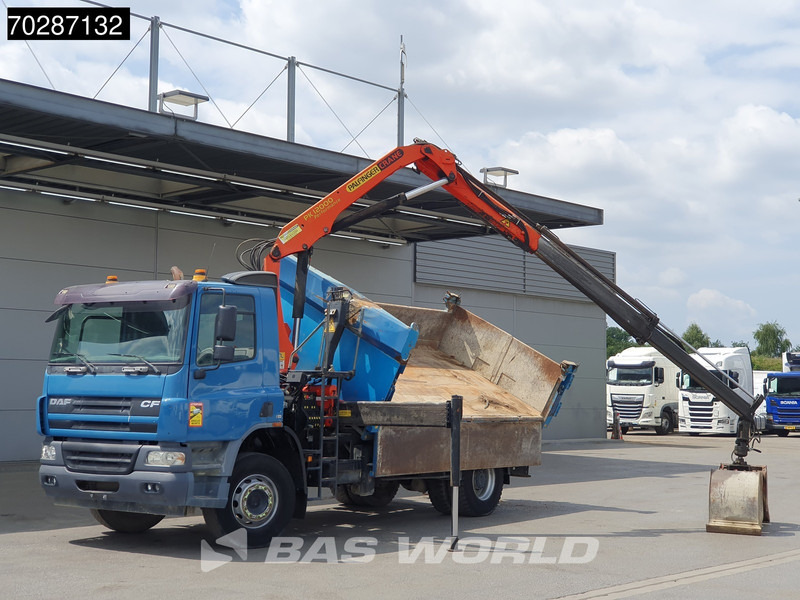 Camion benne DAF CF75.310 4X2 Palfinger PK12000 Kran Crane 7m3 tipper Big-Axle Steelsuspension Euro 3