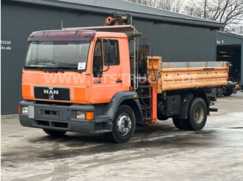 Camion benne MAN 15.264 4x2 Meiller-DSK + Atlas 80.1 Ladekran