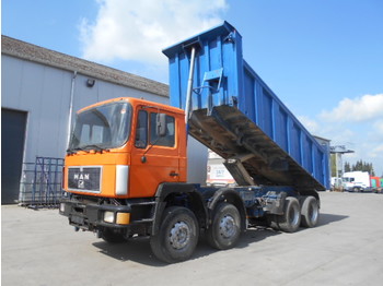 Camion benne MAN 35.372 (BIG AXLE/ STEEL/ MANAUL PUMP)