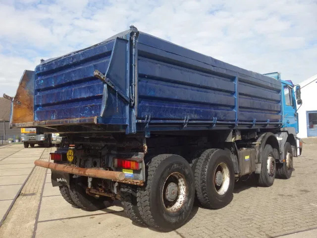 Camion benne MAN 41-414 MEILLER KIPPER 8X4,MANUAL POMP