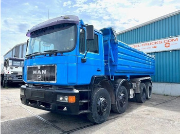 Camion benne MAN 41.464 F2000 8X4 FULL STEEL KIPPER (EURO 2 / ZF16 MANUAL GEARBOX / ZF-INTARDER / FULL STEEL SUSPENSION / REDUCTION AXLES)