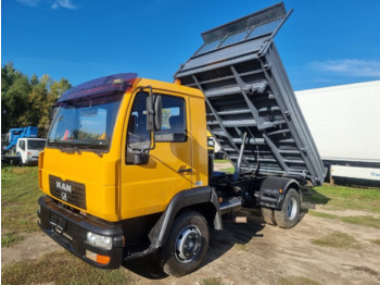 Camion benne MAN LE 8.180 Meiller Kipper Three-Sided Tipper - 3 old. billencs - T