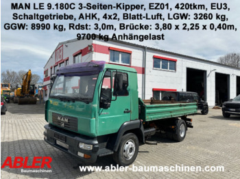 Camion benne MAN LE 9.180 C 3-Seiten-Kipper AHK 9000 kg