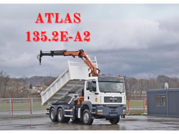 Camion benne MAN TGA 26.350* ATLAS 135.2E-A2 + FUNK / 6x4*TOP 6x4
