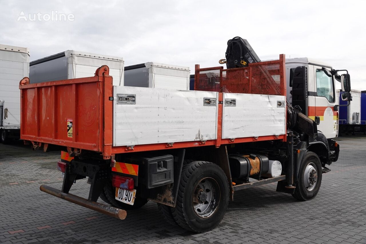 Camion benne MAN TGM 13.280 / 4x4 / MANUAL / WYWROTKA + HDS HIAB 111