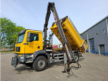 Camion benne MAN TGM 18.250 / 4X4 / NL TRUCK / TUV:30-04-2026 / 118783 KM / HMF 1110 K2 / ROTATOR / GOOD TYRES / FULL-STEEL / DRUM BRAKES / MANUA