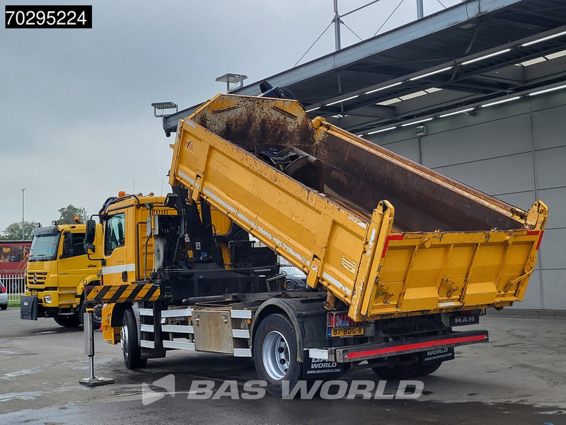Camion benne MAN TGM 18.250 TGM 4X2 NL-Truck 10m3 HSW Tipper 13Ton HMF 1300-K2 Crane Automatic Euro 6