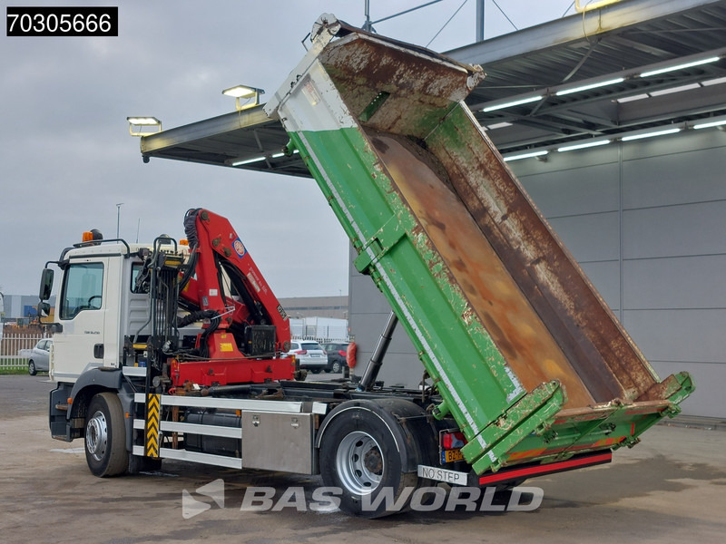 Camion benne MAN TGM 18.290 4X2 HMF1035-K2 Crane Kran 6m3 3-side tipper Automatic Euro 5
