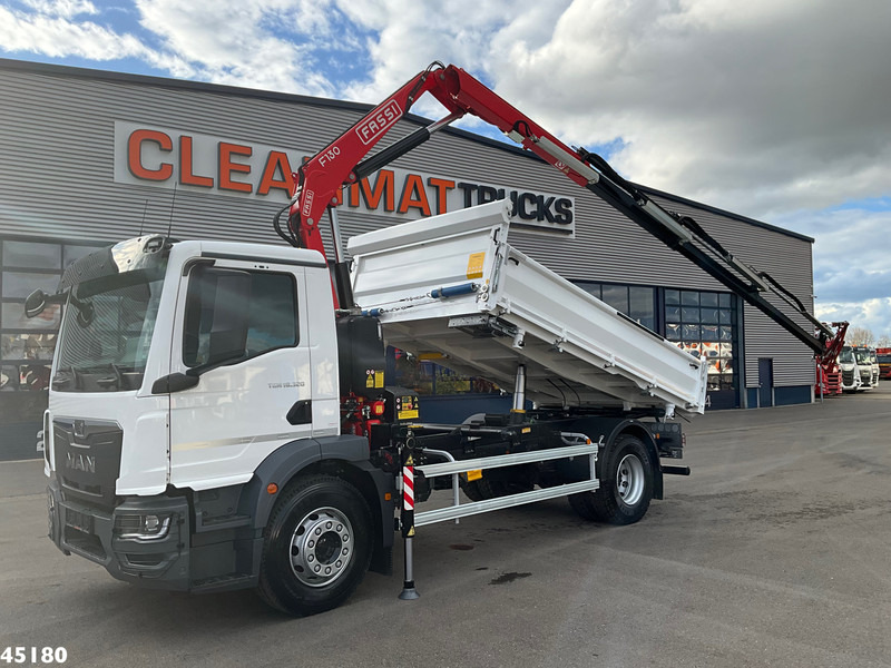 Camion benne MAN TGM 18.320 Euro 6 Fassi 13 Tonmeter laadkraan NEW AND UNUSED!