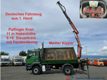 Camion benne MAN TGS 18.320 Meiller Kipper-Palfinger Kran-1. Hand