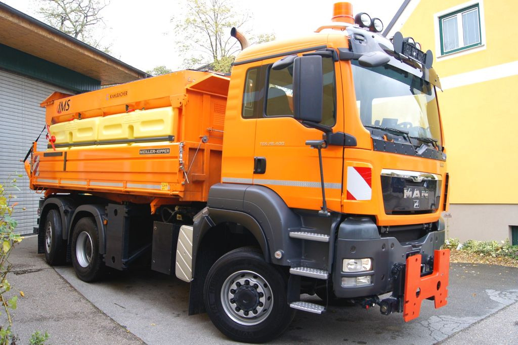 Camion benne MAN TGS 28.400 6x4-4 BL / Euro 5 EEV / Winterdienst / Streuer